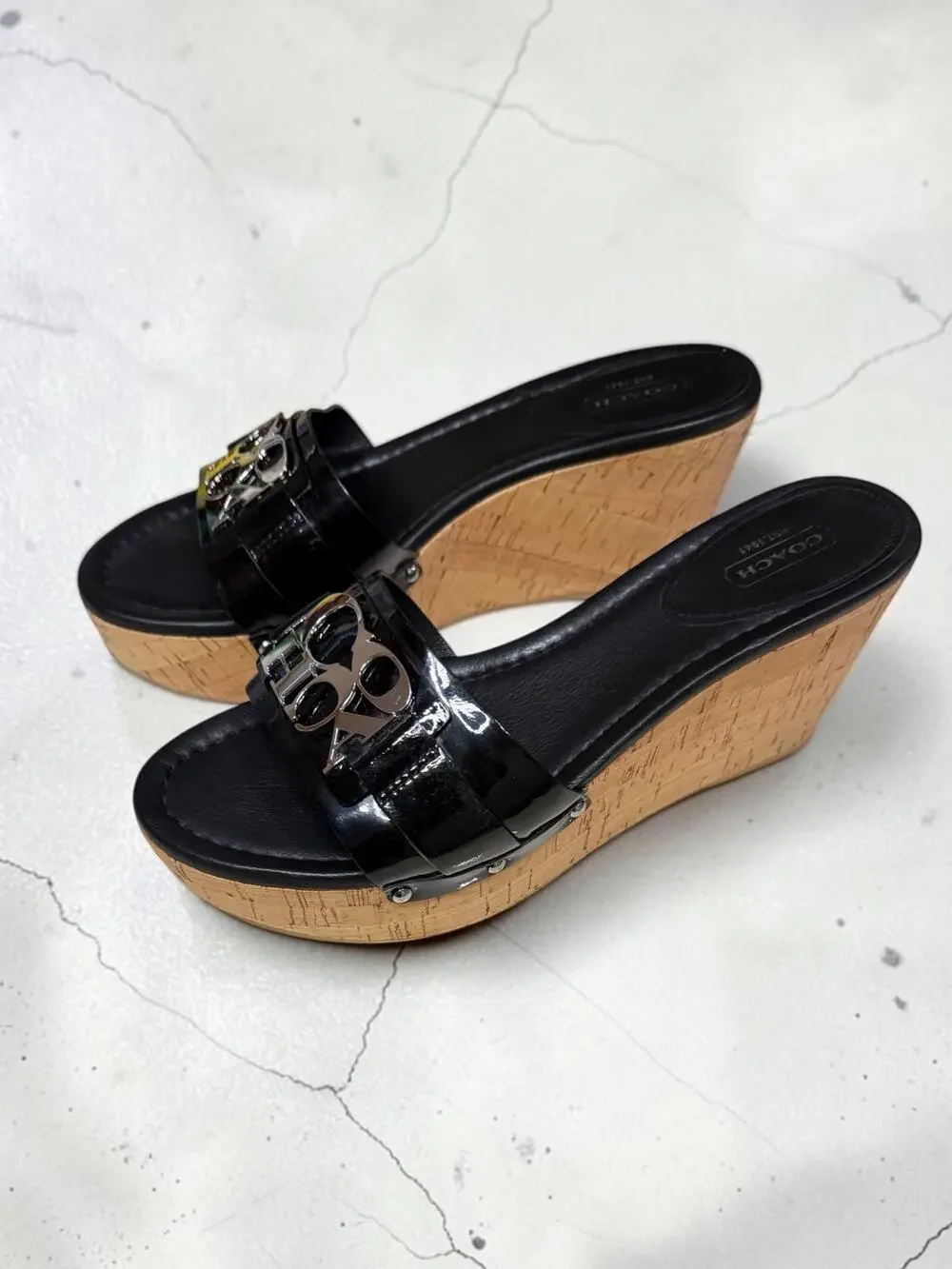 Y2K Coach A8379 Jen Wedge Platform Sandal Size 9B